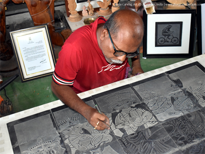 Slate Engraving Art, Jhargram Slate Engraving Art, Jhargram